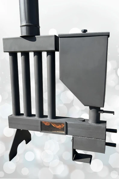 Pelet Sobası Petekli Pelet Soba Camlı Şömine Soba Stove Füze Roket - 2