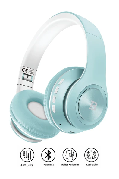 Tech&bello accessories Kablosuz Kulaküstü Bluetooth Kulaklık Stereo-Mikrofon-aux HK-036 ürün görseli