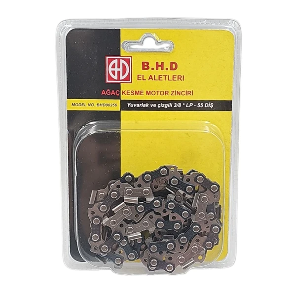 Fixonic B.H.D BHD00256 3/8'' LP (Düşük Profil)  27.5 Diş Yuvarlak ve Çizgili Ağaç Kesme Motorlu Testere Zinciri ürün görseli 1