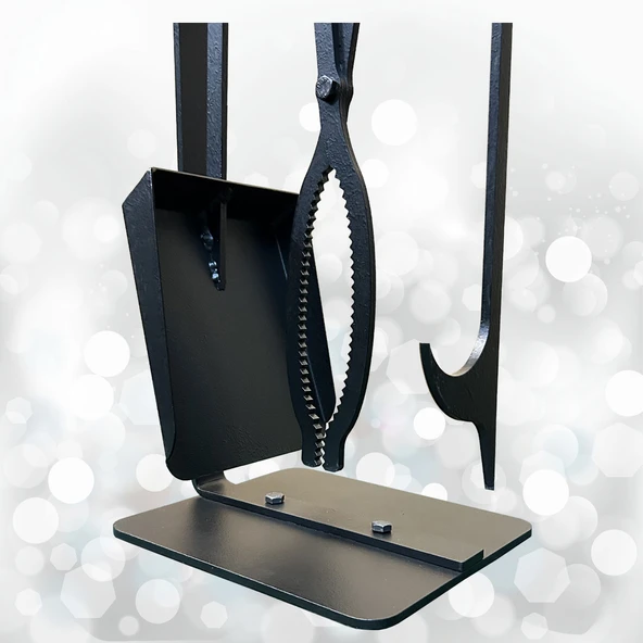 Şömine Seti Kürek Maşa Ateş Demiri Takımı Soba Şömine Aksesuar Set - 3