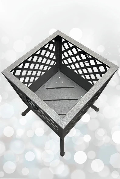 Ateş Çukuru 2 Adet Mangal Izgaralı Bahçe Şöminesi Barbekü Soba Firepit Ateş Çanağı - 5