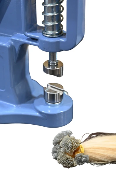 Mikro Keratin Saç Uzatma ve Kaynak Uç Basma Makinesi + 5 Kalıplı Set (3 Düz 1V, 1U) - Kuaförler İçin - Resim 3