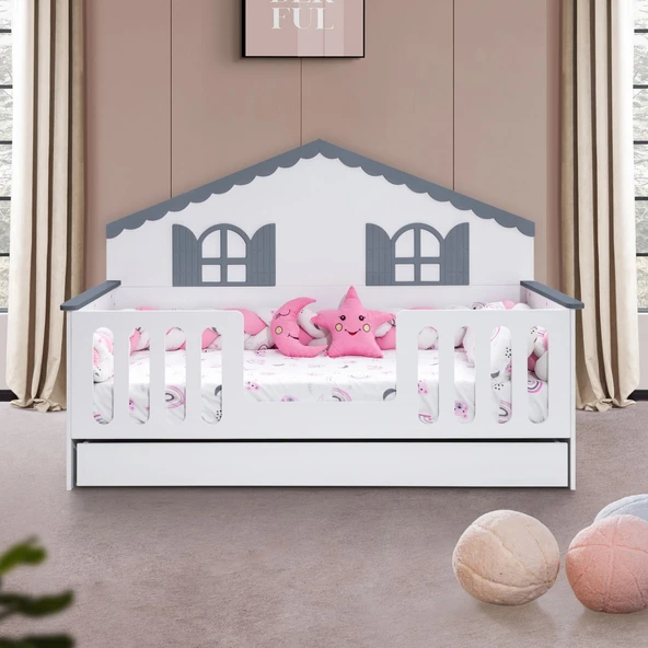 Yavrulu Karyola, Poli Yavrulu Montessori Yatak - Pembe - Resim 6