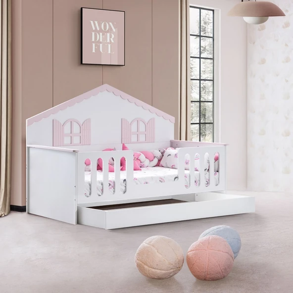 Yavrulu Karyola, Poli Yavrulu Montessori Yatak - Pembe ürün görseli