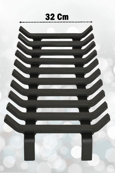 Şömine Izgarası 10 Çubuklu 60 Cm X 32 Cm Ekstra Dar Gözlü Izgara - 3