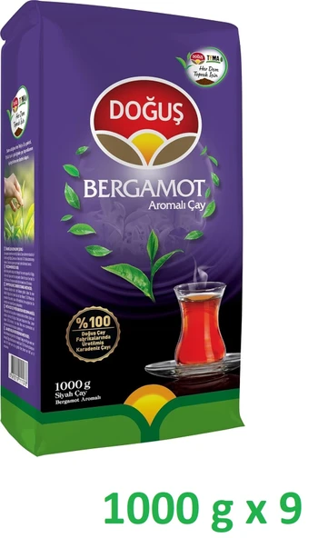 Doğuş Bergamot Aromalı Çay 1000 g x 9 adet