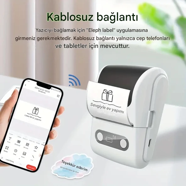 Ventus Mpia P1 Etiket Yazıcısı Termal Kablosuz Android İos - 5