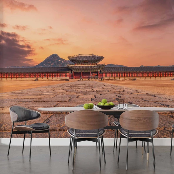 Güney Kore Gyeongbokgung Sarayı Manzaralı Duvar Kağıdı - Resim 5