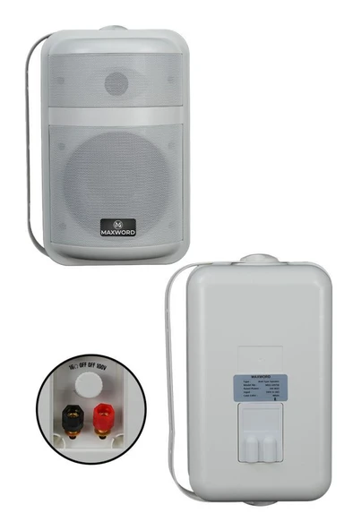 Maxword MDS-106TW Yüksek Kaliteli 250W 6.5 İnç 16 ohm/100V İki Yollu Duvar Tipi Sütun Hoparlör - 2