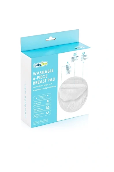 Babyjem Yıkanabilir 6'lı Kumaş Göğüs Pedi - 6