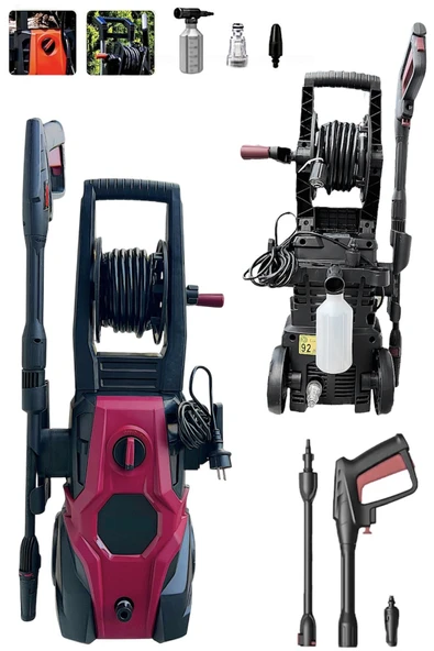 Yüksek Basınçlı Bahçe Oto Yıkama Makinesi 180 Bar Yeni Versiyon Bakır Sargı