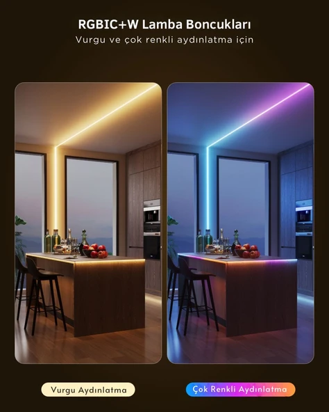 Govee COB Silikon Kaplamalı Matter Destekli LED Şerit PRO - 3 Metre H61E53D1 - 2