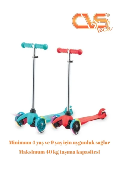 CVS Scooter Tech 7 Renk Led Işıklı Tekerlekli Scooter ürün görseli