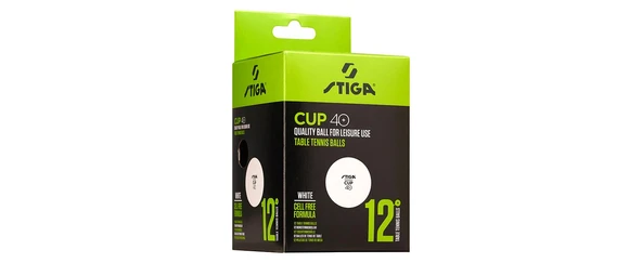 Stiga Table Tenis Ball Cup Pinpon Topu Beyaz 12li 1110-2510-12 - 1