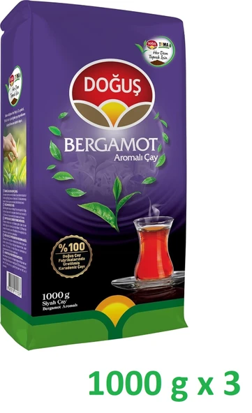 Doğuş Bergamot Aromalı Çay 1000 g x 3 adet