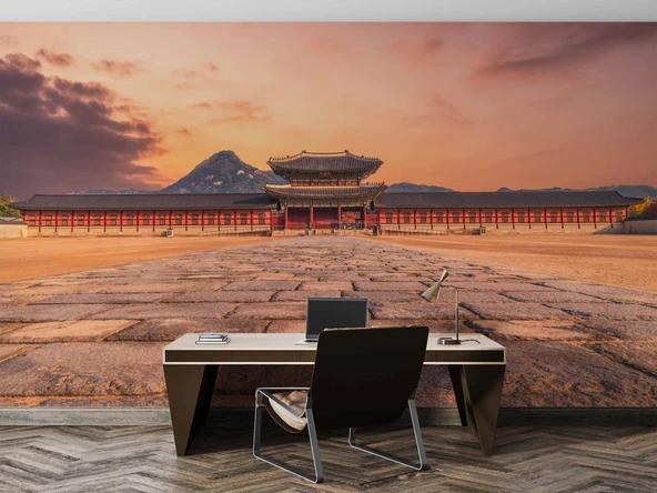 Güney Kore Gyeongbokgung Sarayı Manzaralı Duvar Kağıdı - Resim 4