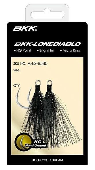 BKK Lone Diablo BT Black Bucktail Jig Olta İğnesi