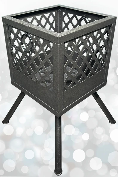 Ateş Çukuru 2 Adet Mangal Izgaralı Bahçe Şöminesi Barbekü Soba Firepit Ateş Çanağı - 3