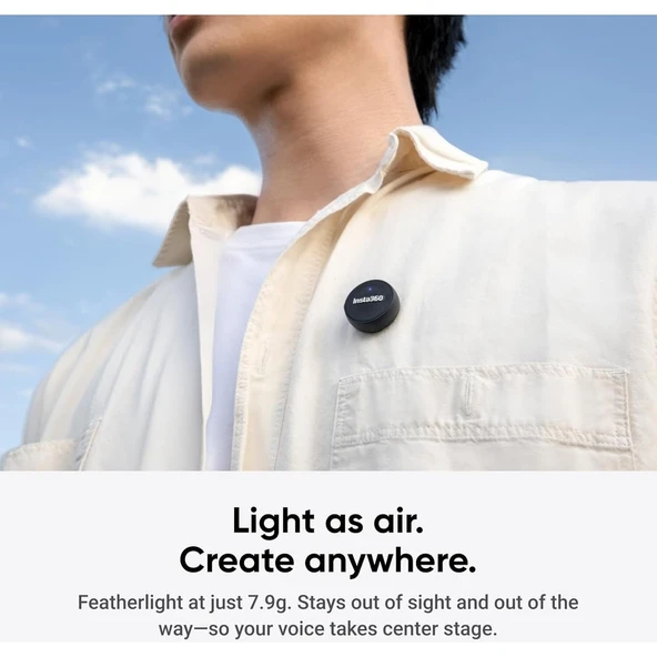 İnsta360 Mic Air Yaka Mikrofonu (Type C) - 3