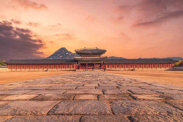Güney Kore Gyeongbokgung Sarayı Manzaralı Duvar Kağıdı - Resim 7