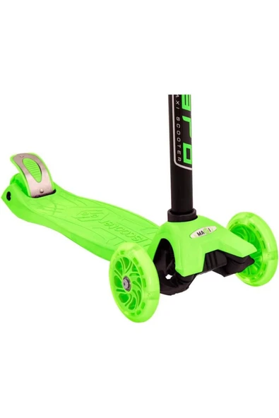 Tech bello 4 Tekerlekli (ARKA ÇİFT TEKERLEK) Metal Mandallı Yükseklik Ayarlı Işıklı Scooter - 4