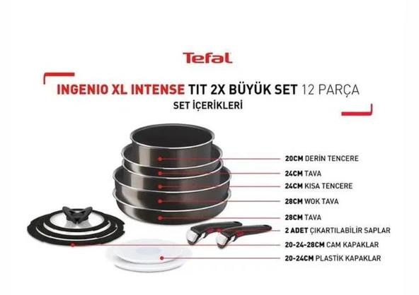 TEFAL Ingenio XL Intense Tit 2X Büyük Set - Resim 3