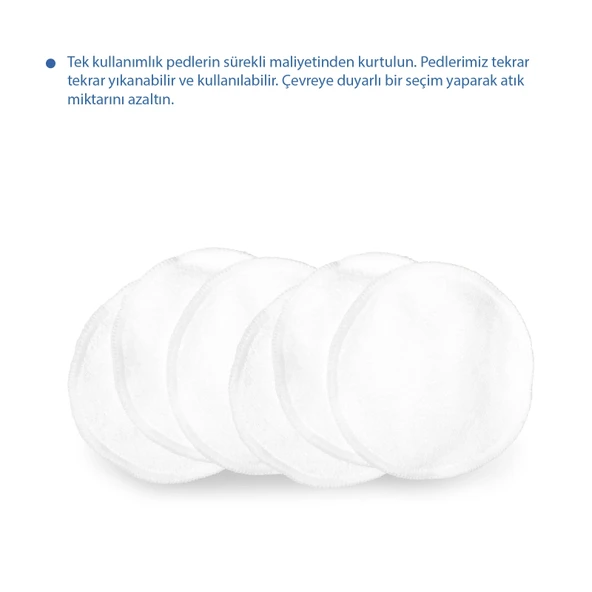 Babyjem Yıkanabilir 6'lı Kumaş Göğüs Pedi - Resim 3