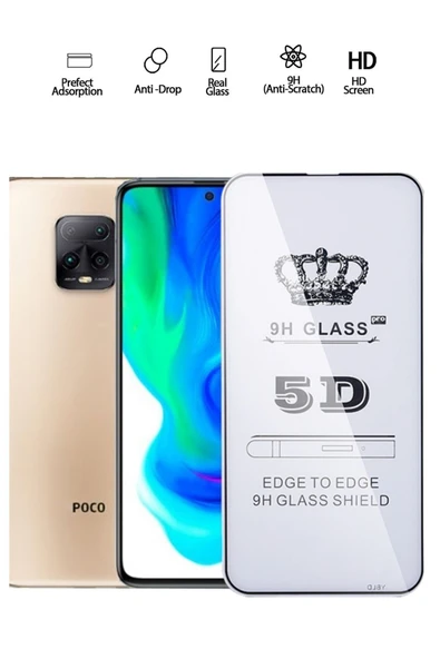 Tntech Poco M2 Pro Uyumlu Tam Kapatan Ekran Koruyucu - Temperli Kırılmaz Cam ürün görseli