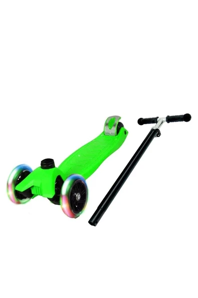 Tntech 4 Tekerlekli (ARKA ÇİFT TEKERLEK) Metal Mandallı Yükseklik Ayarlı Işıklı Scooter - Resim 5