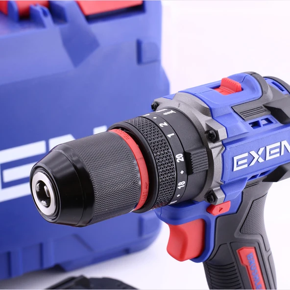 EXEN EN 274 DS Kömürsüz Darbeli Şarjlı Matkap 21V 4Ah 70Nm 2 Batarya Hızlı Şarj Led Işıklı Taşıma Çantalı - Resim 6
