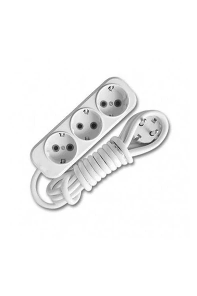 İstoç Türk 7 Metre Kablolu Topraklı Üçlü 2 Lü Grup Priz Seyyar Uzatma Ara Kablosu ürün görseli