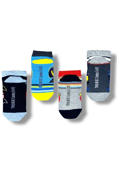 Batwheels Lisanslı Erkek Çocuk 4 Çift Patik Çorap 22159 - Resim 2