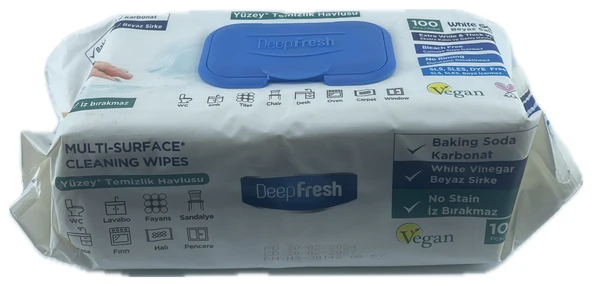 DEEPFRESH YÜZEY TEMİZLİK HAVLUSU 100 LÜ - Resim 2