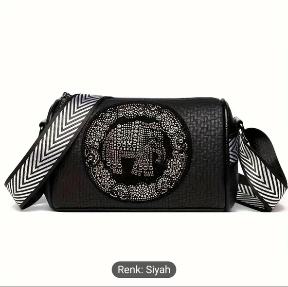 FİL İŞLEMELİ KÜÇÜK KADIN ÇANTA ürün görseli