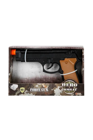 Hero Combat Sesli Asker Tabancası – Ses Efektli, 20 cm Oyuncak Silah