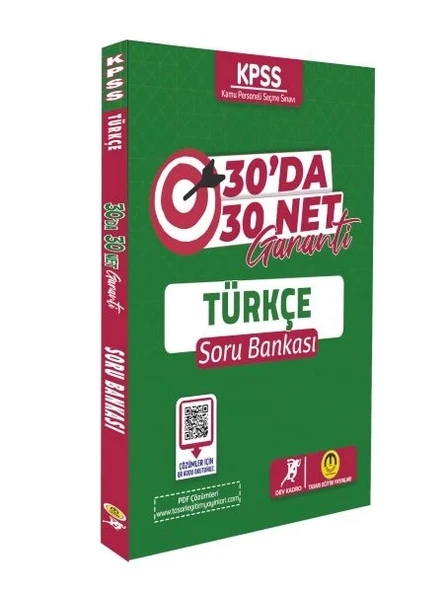 Tasarı Yayınları KPSS Türkçe 30 da 30 Net Garanti Soru Bankas ürün görseli