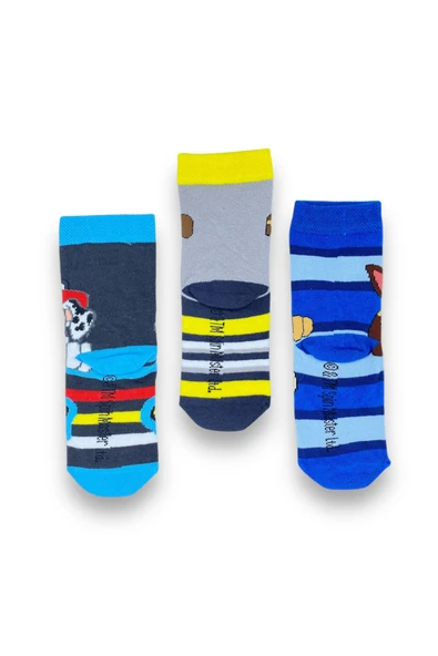 PAW PATROL Lisanslı Erkek Çocuk 3 Çift Soket Çorap 22599 - Resim 2