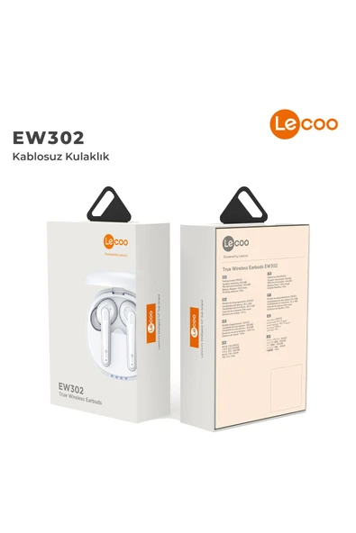 Lenovo Lecoo EW302W TWS Kulak İçi Bluetooth Kulaklık Beyaz - Resim 8