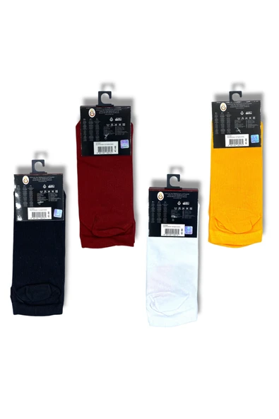 Galatasaray Lisanslı Yetişkin 4 Çift Patik Çorap 1905-Y - Resim 3