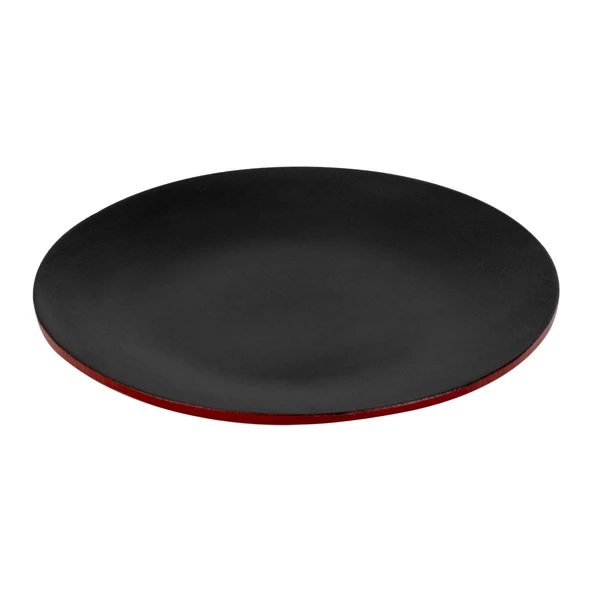 Lava Döküm Yuvarlak Servis Tabağı Çap(Ø)25cm.-Bordo - 1