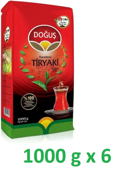 Doğuş Karadeniz Tiryaki Çay 1000 g x 6 adet