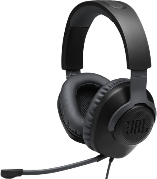 JBL Quantum 100 Çıkarılabilir Mikrofonlu 3.5mm Gaming Kulak Üstü Kulaklık - Siyah