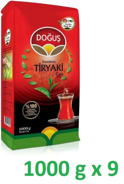 Doğuş Karadeniz Tiryaki Çay 1000 g x 9 adet