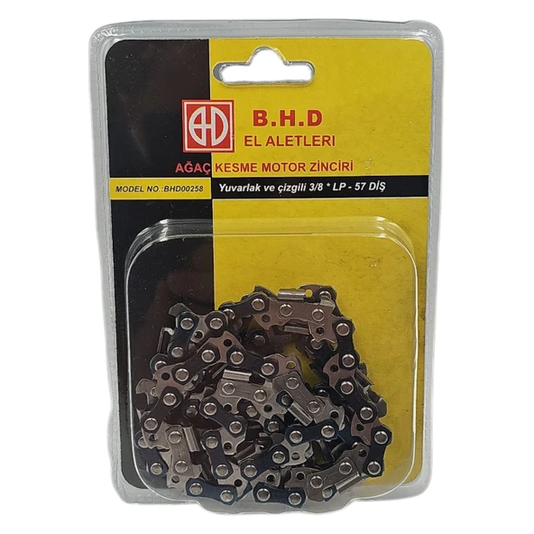 Fixonic B.H.D BHD00258 3/8'' 1.3mm 28.5 Diş LP (Düşük Profil) Yuvarlak ve Çizgili Ağaç Kesme Motorlu Testere Zinciri ürün görseli 1