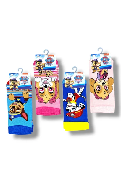 PAW PATROL Lisanslı Erkek Çocuk 4 Çift Patik Çorap 22854 - Resim 3