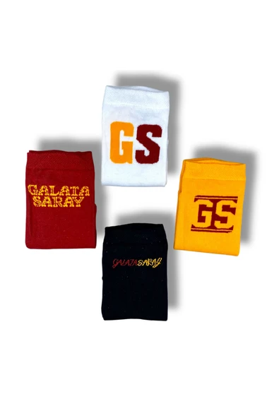 Galatasaray Lisanslı Yetişkin 4 Çift Patik Çorap 1905-Y - Resim 2