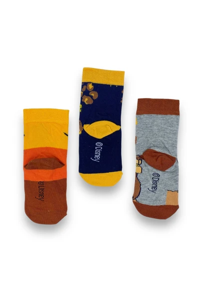 Disney Aslan Kral Lisanslı Erkek Çocuk 3 Çift Soket Çorap 21580 - Resim 2