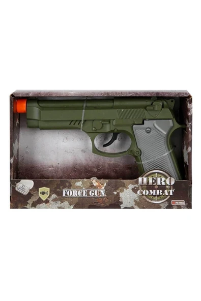 Hero Combat Sesli Asker Tabancası – Ses Efektli, 20 cm Oyuncak Silah - 2