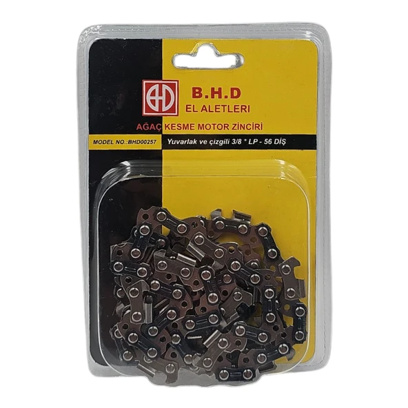 Fixonic B.H.D BHD00257 3/8'' 1.3mm 28 Diş LP (Düşük Profil) Yuvarlak ve Çizgili Ağaç Kesme Motorlu Testere Zinciri ürün görseli 1