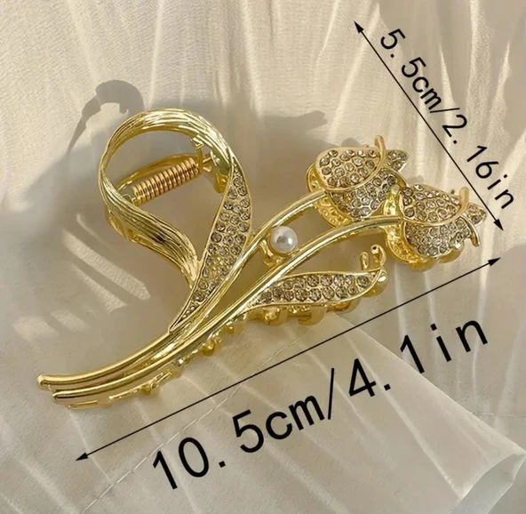 LALE MOTİFLİ TAŞLI TOKA - 3